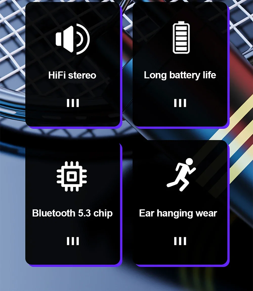 Lenovo LP75 Bluetooth-Headset, Sicherer Ohrbügel, Kabellose Ohrhörer, LED-Batterieanzeige, Ergonomisches Design, Kopfhörer für Outdoor-Aktivitäten – Detail 4