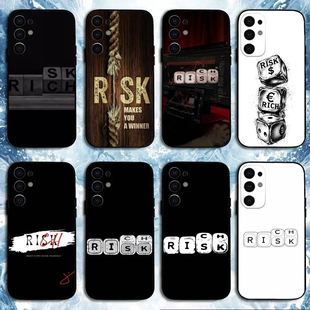 

Day Trader Trading RISK RICH Phone Case For Samsung S25,S24,S23,S22,S21,S20,Plus,Fe,Lite,Others Black Cover