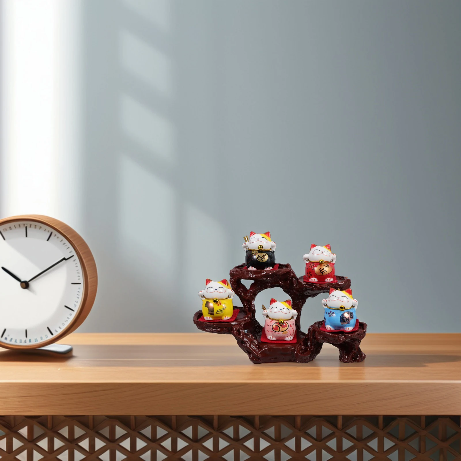 

Ceramic Mini Cat Figurines Car Dashboard Ornament Interior Decoration Cute Vehicle Accessories Good Luck Symbol Car Interior