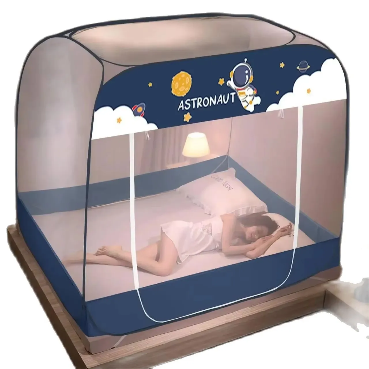 

Большая космическая москитная сетка, летняя дышащая москитная сетка для взрослых и детей, декор для спальни, москитная занавеска, складной домашний балдахин для кровати, современный