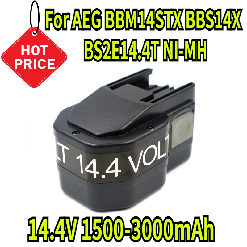 

1500-3000mAh for AEG 14.4V BBM14STX BBS14X BDSE14STX BS14X BSB14STX BS2E14.4T SB2E14STX Electric Tool NI-MH Battery