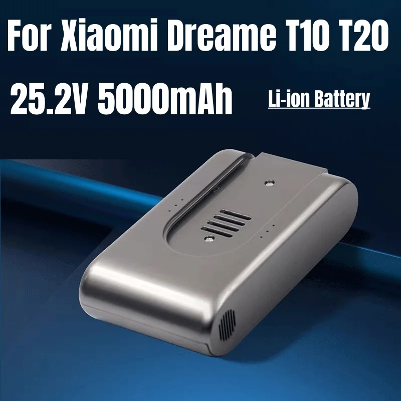 🎏 25.2V 5000mAh Replacement Battery for Xiaomi Dreame T20 T10 V12S V16S R10pro Cordless Vacuum Cleaner - Rechargeable Li-ion