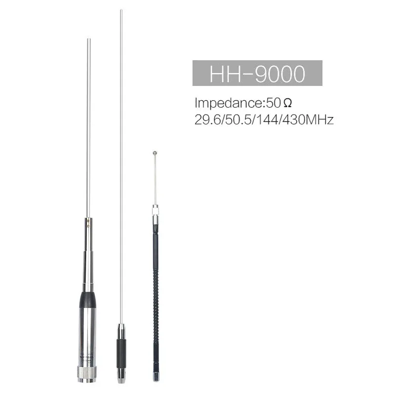 Antena de rádio móvel do carro, HH-9000 Quad Band, 29.6, 50.5, 144, 435MHz, SL16-Male Antena para TYT TH-9800 QYT KT-8900D KT-7900D Rádios