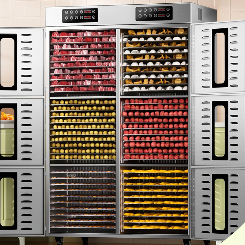 مجفف فواكه من 60 طبقة ، مجفف التين/الشاي/اللحوم ، مجفف فواكه تجاري ومنزلي 4500 واط ، مجفف طعام عمودي متعدد الوظائف