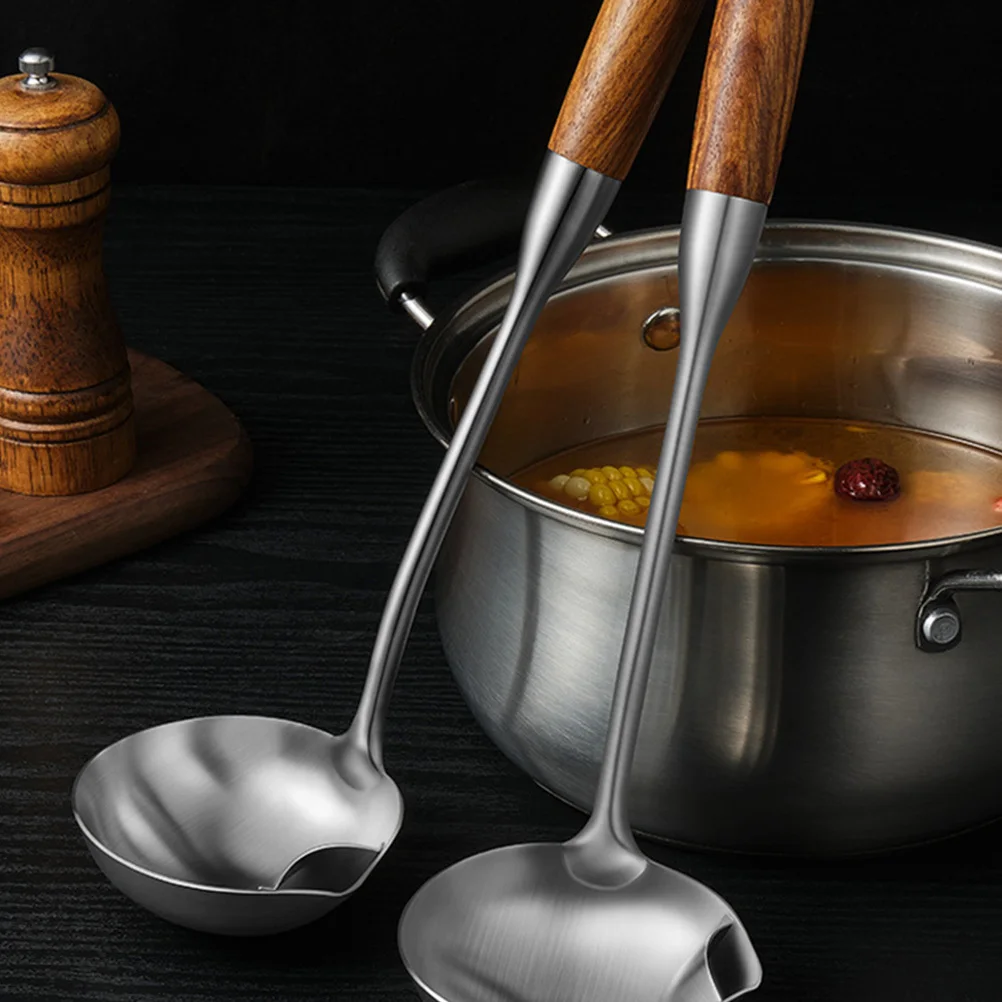 

1Pcs Oil Filter Scoop Stainless Steel Long Handle Kitchen Gadget Grease Separator Soup Colander Practical