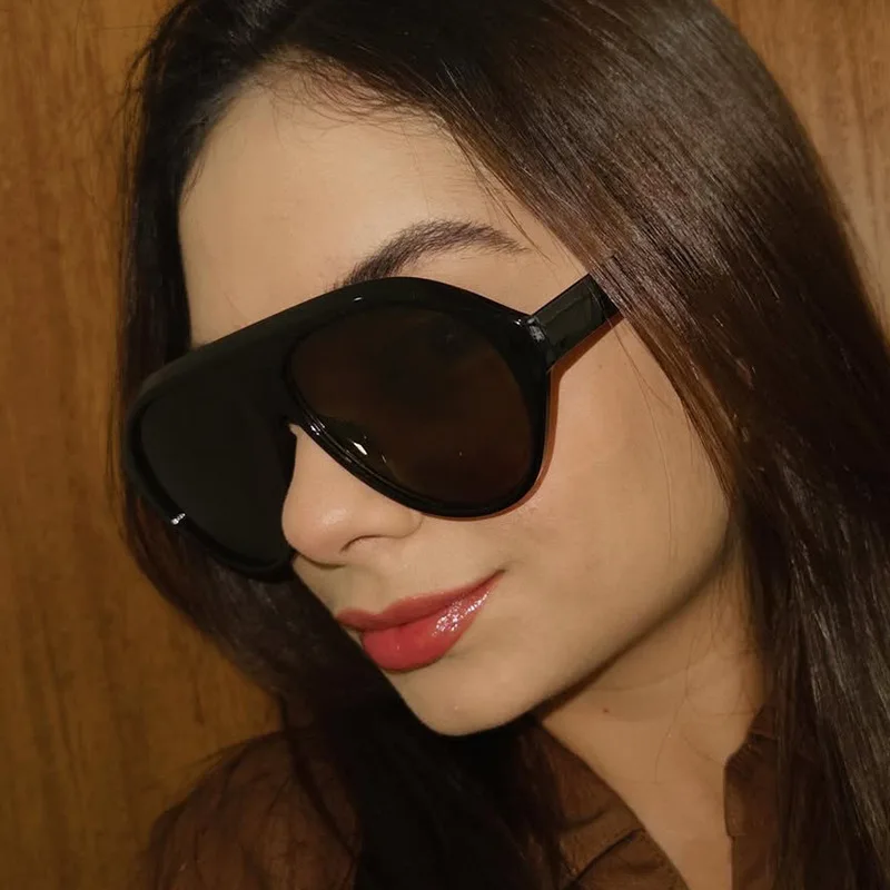 Large Frame Aviator Sunglasses Women Fashion Punk Men's Sunglasses Ins Popular Oversized Glasses Outdoor Driving Goggles UV400