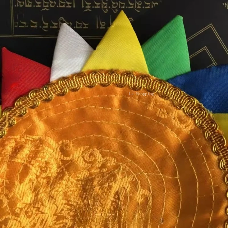 Tibetan Style Small Lotus Mat Yarn Material/Bell Pestle Pad Flowers Edge Religious Decoration Items Ritual Buddha Statue Pads