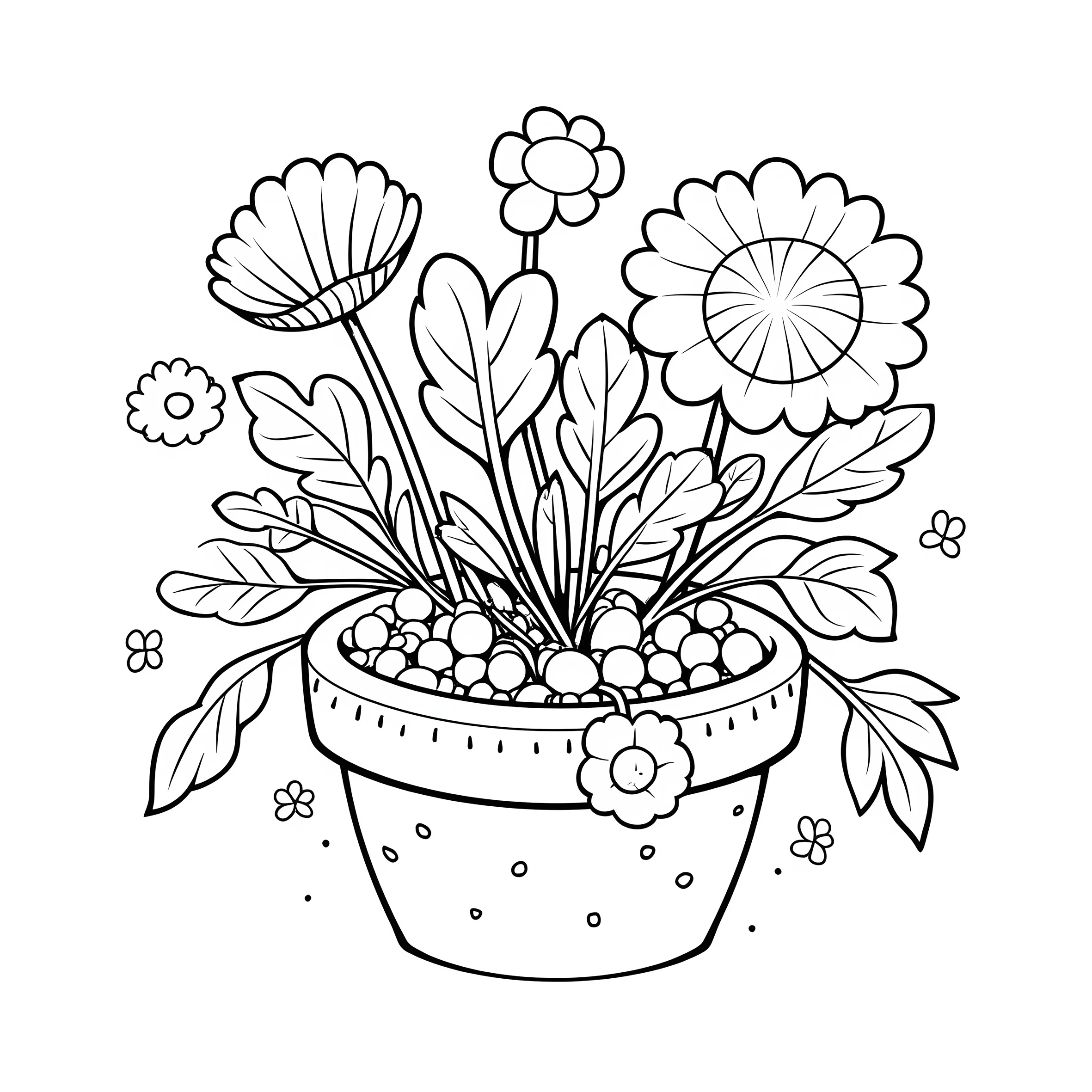 FLOWER & PLANT Bold-easy Patterns Coloring Book for Adults Cute Drawing Book Perfect Gift for Party and Birthday