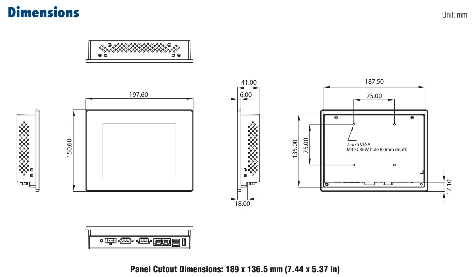 2025 Advantech PPC 306 EHL IP66 32G DDR4 3200MHz 6.5 بوصة بدون مروحة عالية القيمة لوحة لمس صناعية رفيعة للغاية