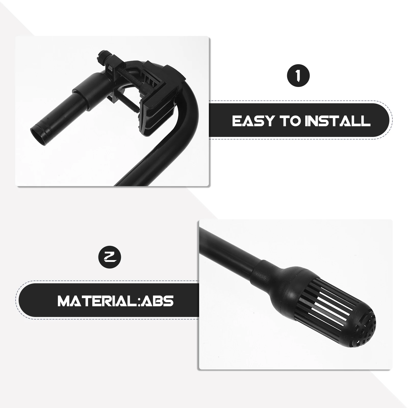 Tubo filtro esterno per acquario 303B Ingresso singolo ABS nero Durevole compatto Facile installazione Tubo per acqua per acquario Tubo in plastica per
