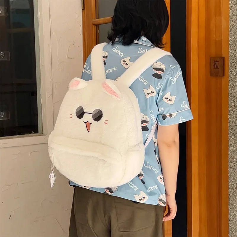 Anime Jujutsu Kaisen Karakter Gojo Satoru Kat Pluche Rugzak Knuffeldier Speelgoed Kawaii Kitten Tas Voor Cartoon Liefhebbers Fans Geschenken