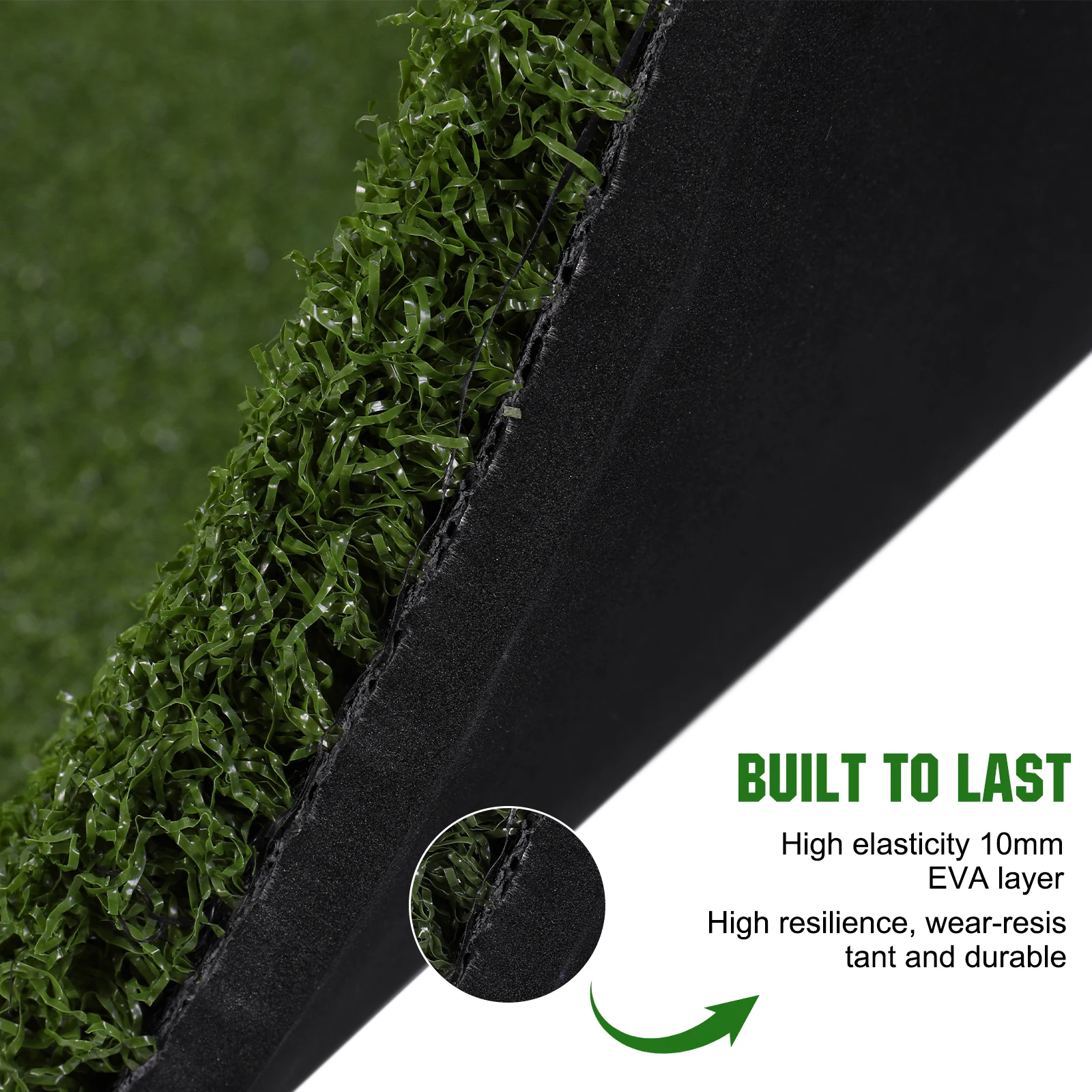 Mata golfowa Dual-Turf 5 x 5 stóp do treningu golfa, do ćwiczeń na zewnątrz, do chipowania i puttingu