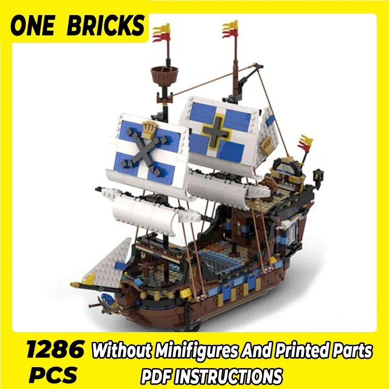 Technical Moc Bricks Pirate Ship Model Imperial Rapid Ship Modular Building Blocks Gifts Toys For Children DIY Sets Assembling