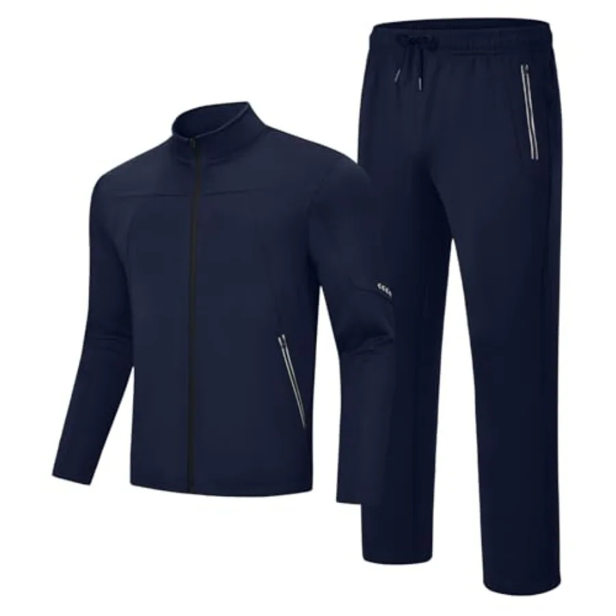 

Rdruko Men's Fleece Sweat Track Suits 2 Pcs Set Winter Warm Athletic Jogging Tracksuits Sweatsuits Sets