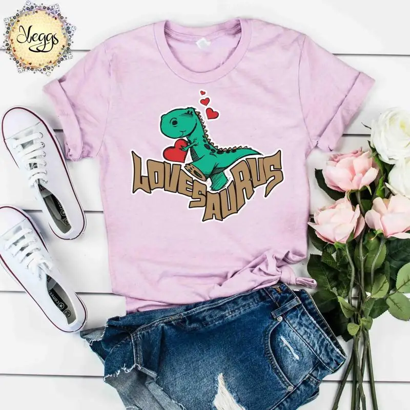 Футболка Lovesaurus с динозавром на день Святого Валентина для взрослых, динозавр, мама, учителя, Mamasaurus, День святого Валентина