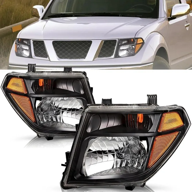 

2Pcs Headlights Assembly compatible with 2005 2006 2007 2008 Frontier, 2005-2007 Pathfinder Halogen Head Light Headlamp, Replac
