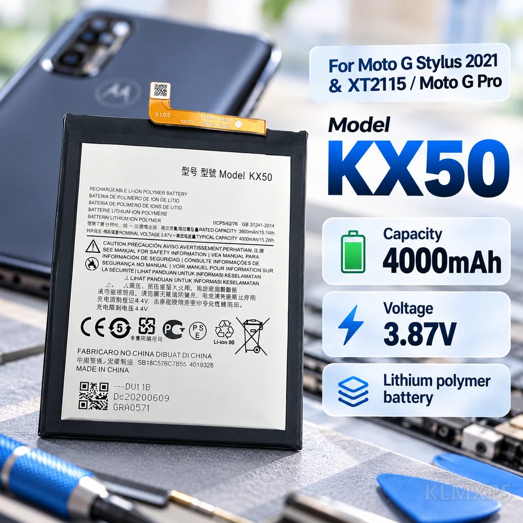 High Quality Phone Replacement Battery KX50 Lithium Battery For Motorola Moto G Stylus 2021 XT2115 Repair Compatible Battery