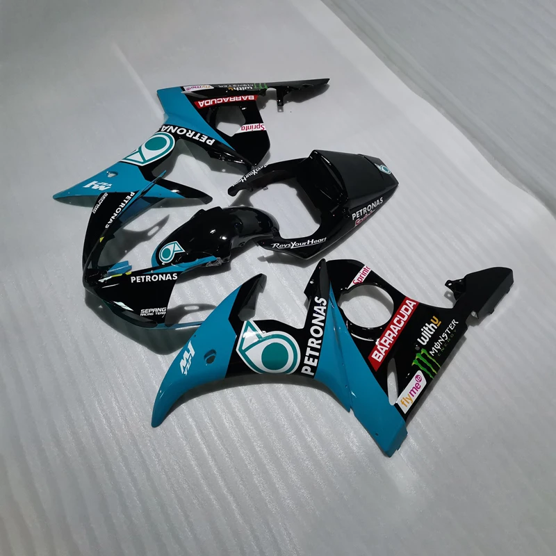 High Quality Fairings for YAMAHA R6 fairing kit 2003 2004 2005 Blue Black YZF r6 Free Custom Motorcycle Bodywork 03 04 05 YH01