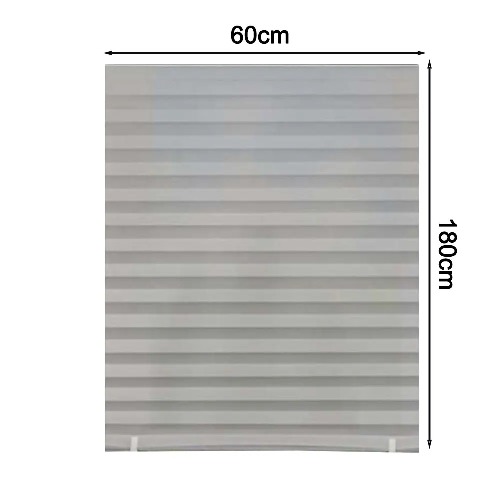 Non Woven Fabric Grey Cordless Pleated Shades Light Blocking Temporary Window Cover Peel And For Apartment Rental Office U