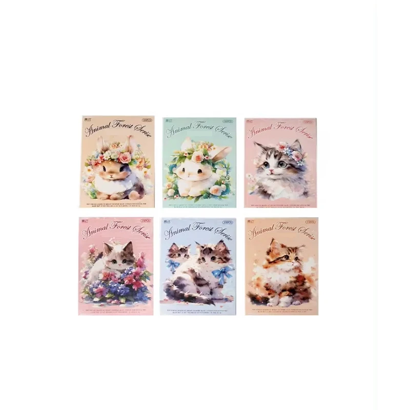 10Pieces PET sticker bag Animal Forest animal handbook decoration materials Supplies Diary Gift Stationery Scrapbook 100x174mm