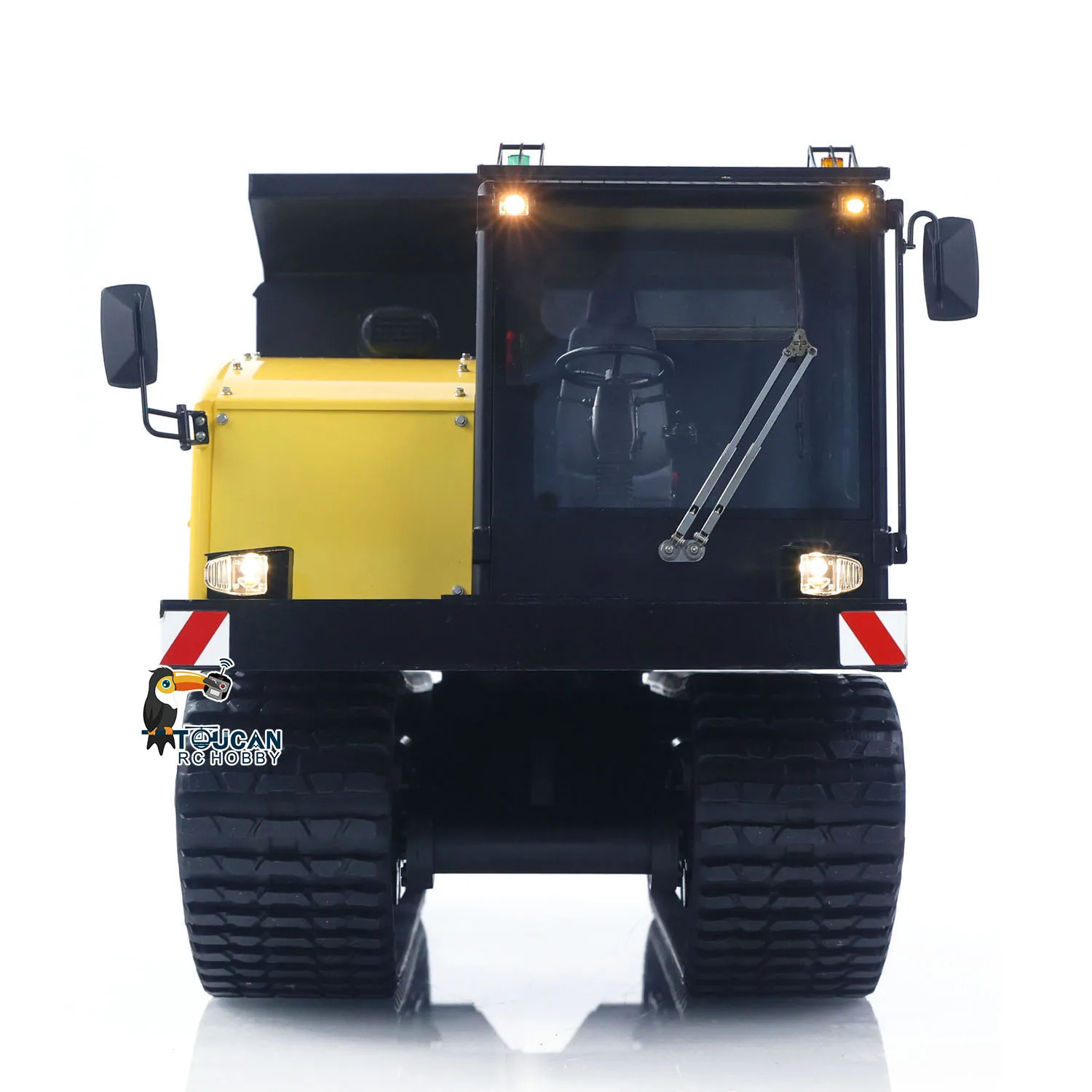 

1/14 Super Frog T14R Panther RC Hydraulic Crawler Dump Truck Frsky X14 RC Metal Tracked Tipper Construction Vehicles for Boys