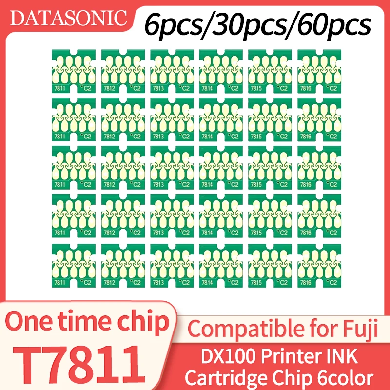 1~10set T7811-T7816 Ink Cartridge Chip For Fujifilm Frontier-S DX100 Fuji DX100 Printer T7811 ink tank Chips DX 100 DX-100 chip