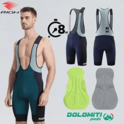 RION Cycling Shorts Men Mountain Bike MTB Motorcycle Bibs Padded Tights Pro Bicycle Clothes Riding Biker Braces DOLOMITI 6H 8H