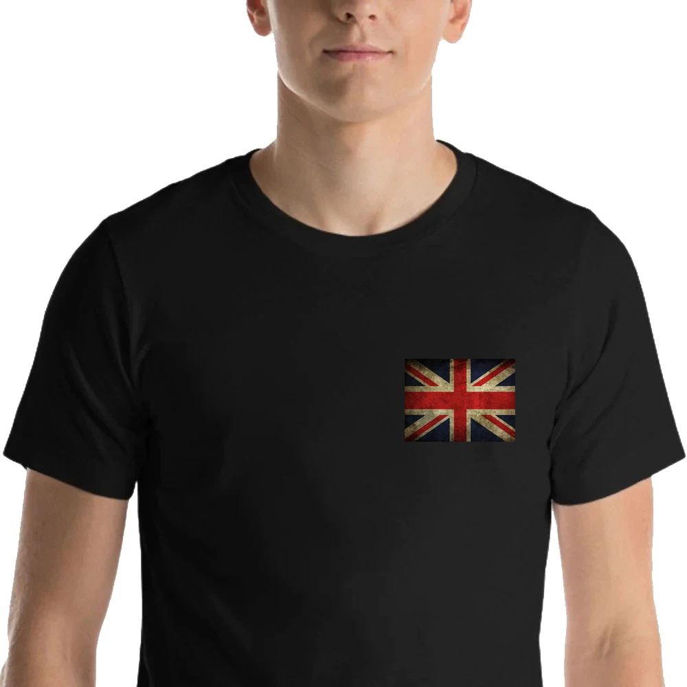 HX UK Flag T-shirts I Love My Motherland Black White 100% Cotton Tees Adult Teens Summer Short Sleeve Shirts Streetwear