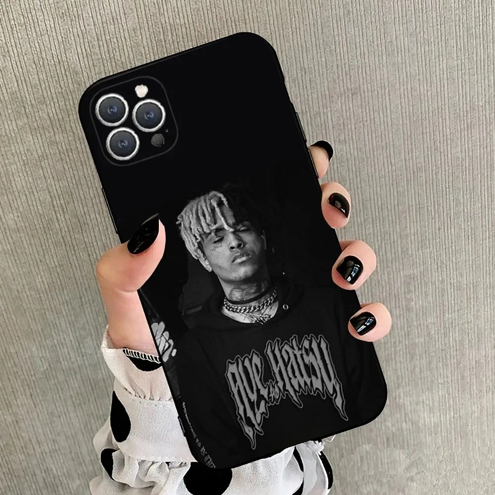 Rapper X-XXXTentacionS Phone Case For iPhone 16,15,14,13,12,11,Plus,Pro Max,XS,X,XR,SE,Mini,8,7 Soft Silicone Black Cover