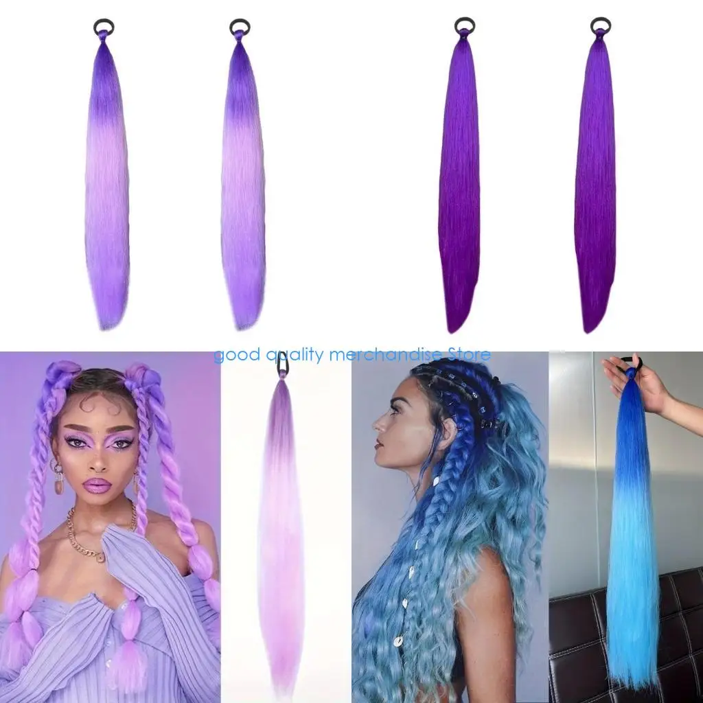 

Y5JD стильный красочный хвост с косой, шиньон, дизайн, синтетическое волокно, реквизит для фотосессии