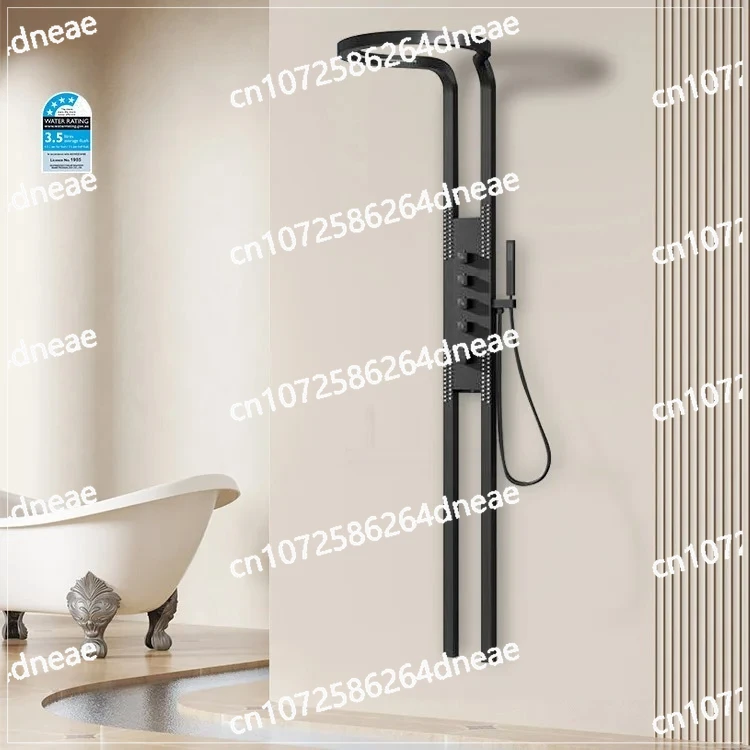 

smart overhead mixer stand with thermoregulator black lux thermostatic valve top