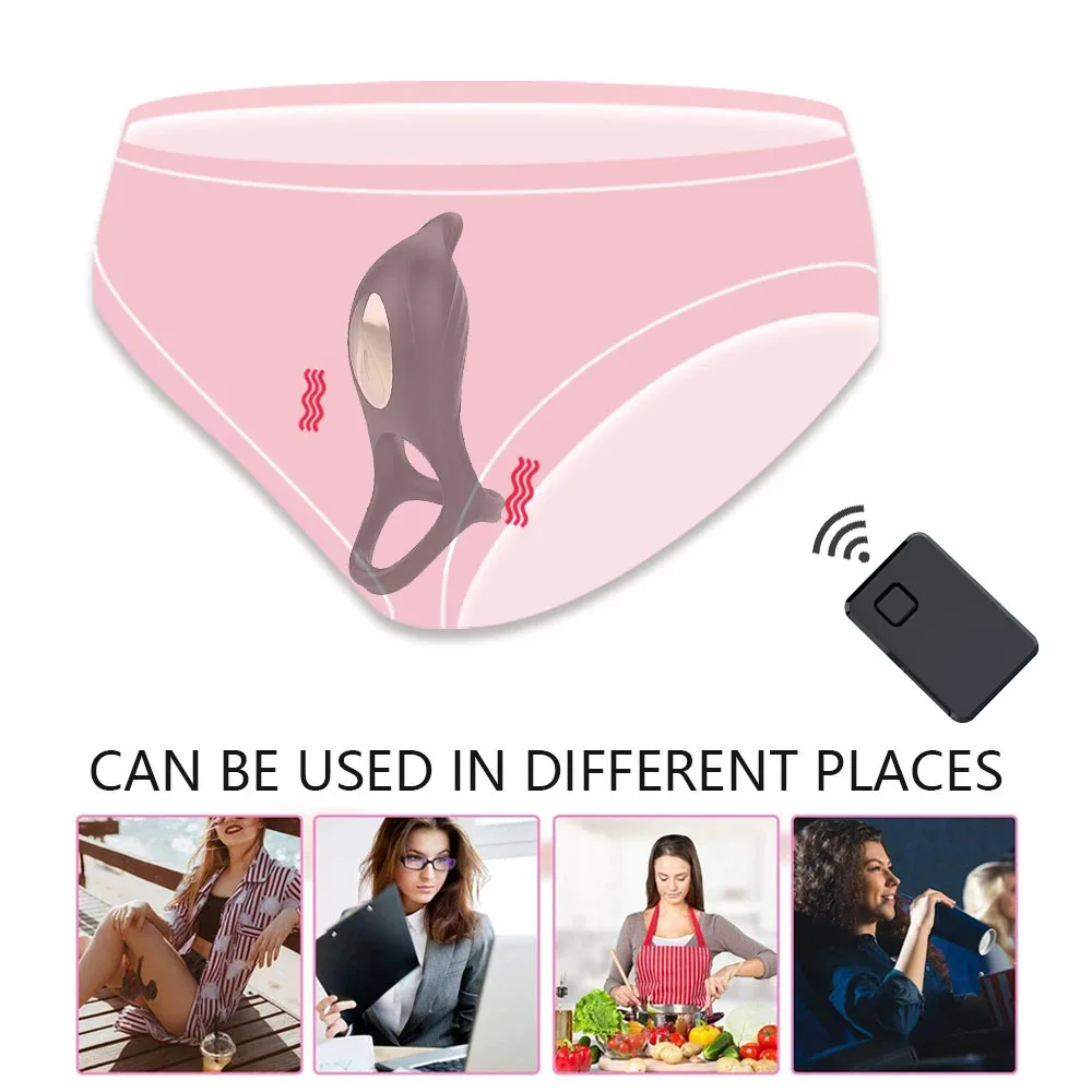 مص حلقات القضيب هزاز التحكم عن بعد G بقعة تحفيز تهتز خاتم الديك للأزواج تأخير القذف الجنس لعب