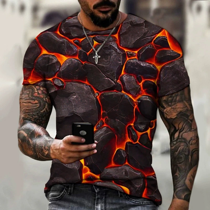 

3D Print magma Causal Clothing New Fashion Men Women T-shirt Plus Size S-7XL Summer Streetwear Vintage Harajuku