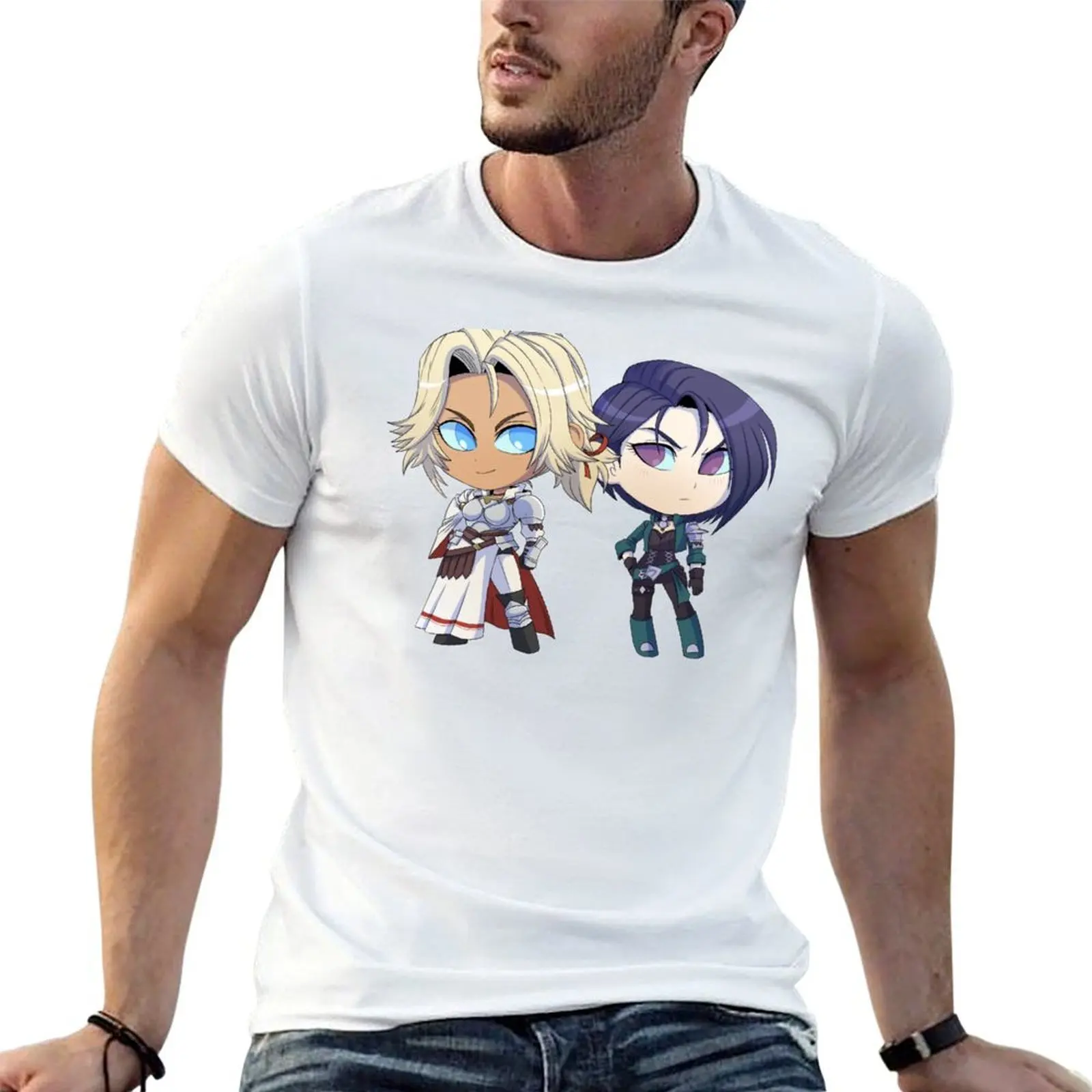 Catherine and Shamir - Fire Emblem Three Houses - Chibi Cutie T-Shirt summer clothes summer top Men's t-shirt