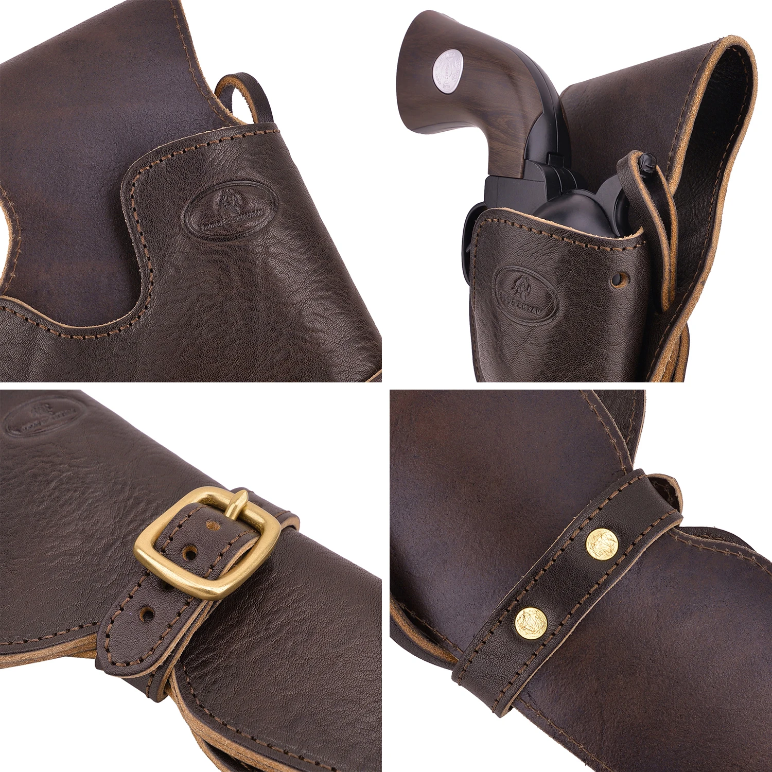 Leather Revolver Holster Leather Western Gun Holster Gun Protector Accessories For Righty Hunter Or Lefty Hunter