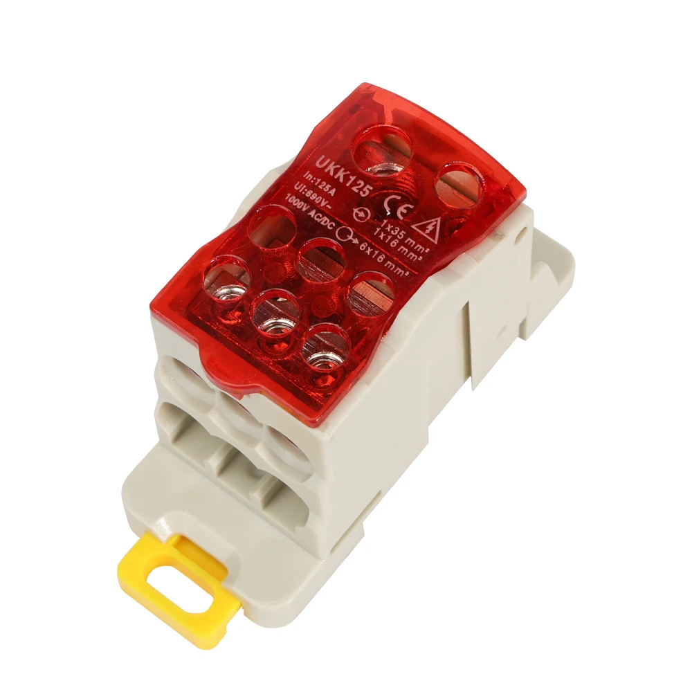 UKK Verdeelkast 80A 125A 160A 1 In Meerdere Uitgangen Elektrische Draadverbindingskast S DIN-rail Klemmenblok Stroom PlI
