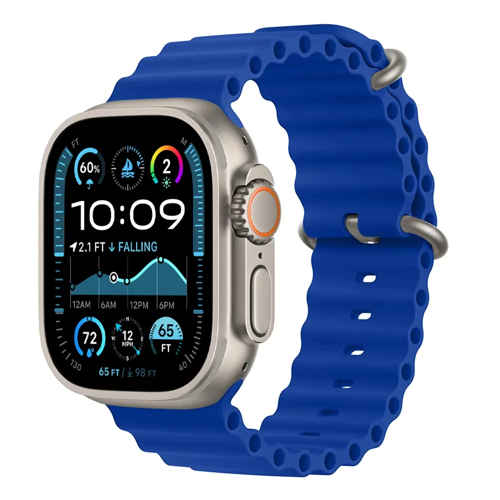 Offizielles Ocean-Armband für Apple Watch-Armbänder Ultra 3 2 49 mm 46 mm 44 mm 40 mm 41 mm 42 mm 45 mm Armband iWatch Serie 11 10 9 8 7 6 SE3