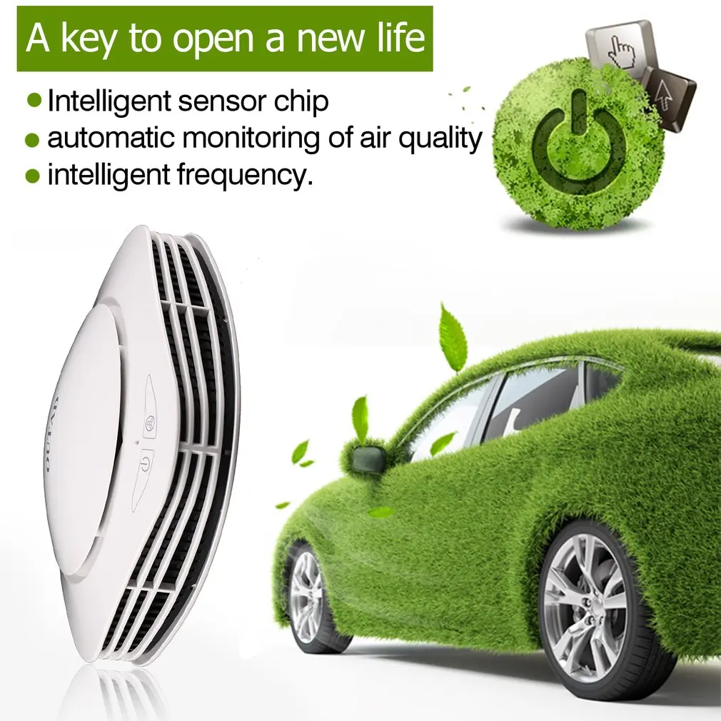 OUTAD Air Freshener Cleaner Car Air Purifier With Negative Ion Generator Activated Carbon Integrated Filter Aroma Storage Box