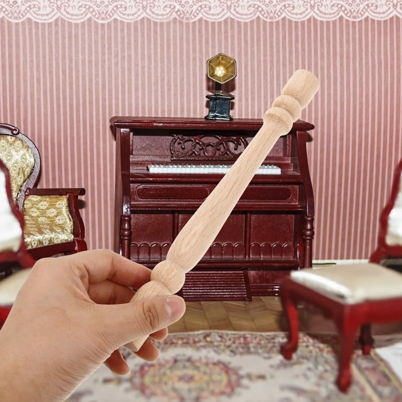 

4Pcs Miniature Furniture Spindles Wooden Balusters Accessories for Dollhouse DIY Staircase Decoration Micro Scene Craft Parts
