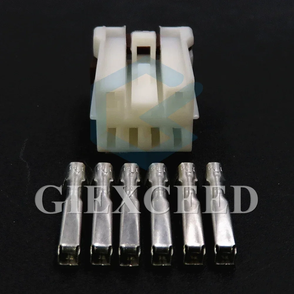 

2 Sets 6 Pin Automotive Cable Harness Electrical Connector With Terminal 2 Series Car AC Assembly Unsealed Socket