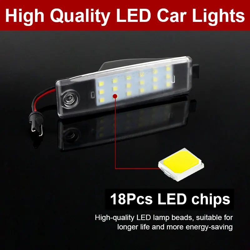 2Pcs Car LED Number License Plate Light for Toyota Highlander 07-13 Harrier H200 200 Series Hiace/Hiace S.B.V Land Cruiser 200 view 2