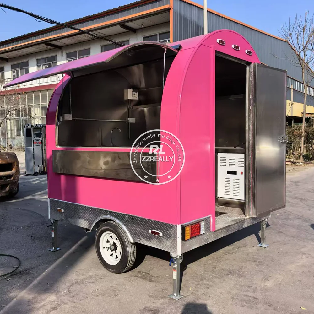 

Customized Multifunctional Food Trailer Coffee Snack Kiosk With Baking Equipment Pizza Hamburger Food Truck