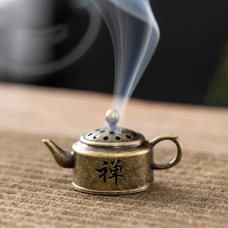 1Pc Mini Zen Style Incense Alloy Mini Boshan Incense Burner Chinese Ancient Home Indoor Decoration Sandalwood Stick Cense Holder