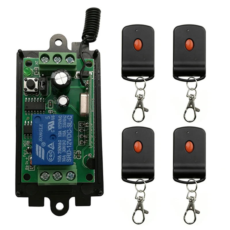 DC 9V 12V 24V 1 CH 1CH RF Wireless Remote Control Switch System transmitter & receiver relay Receiver Smart Home Switch/shutters