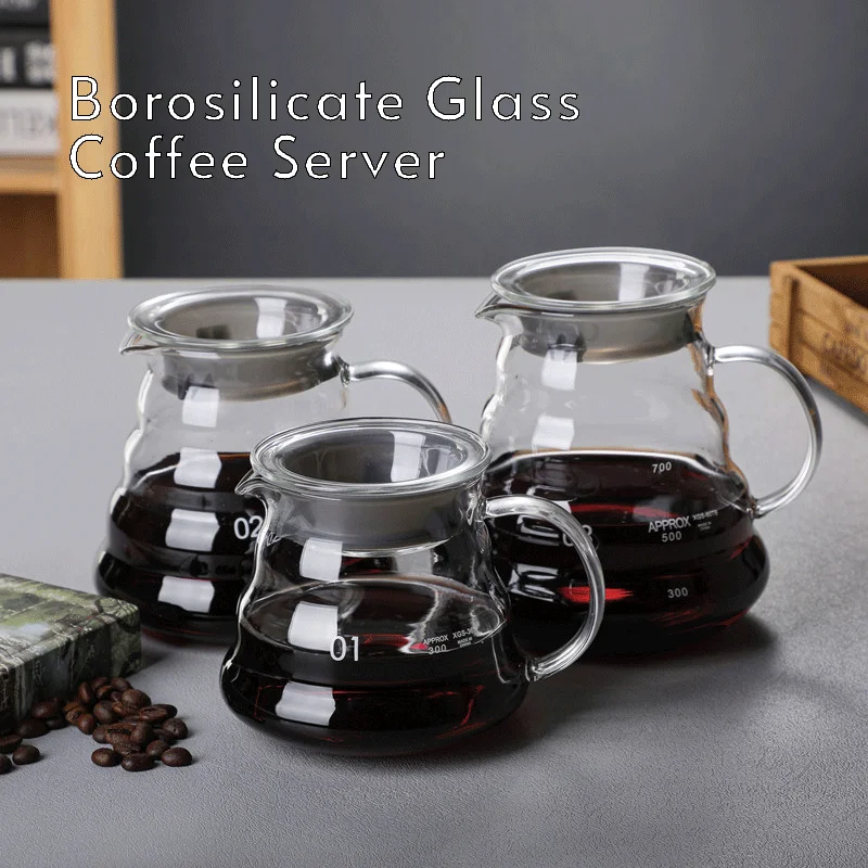 Clear Borosilicate Glass Espresso Barista Pour Over Coffee Maker Server Dripper Accessories Tools