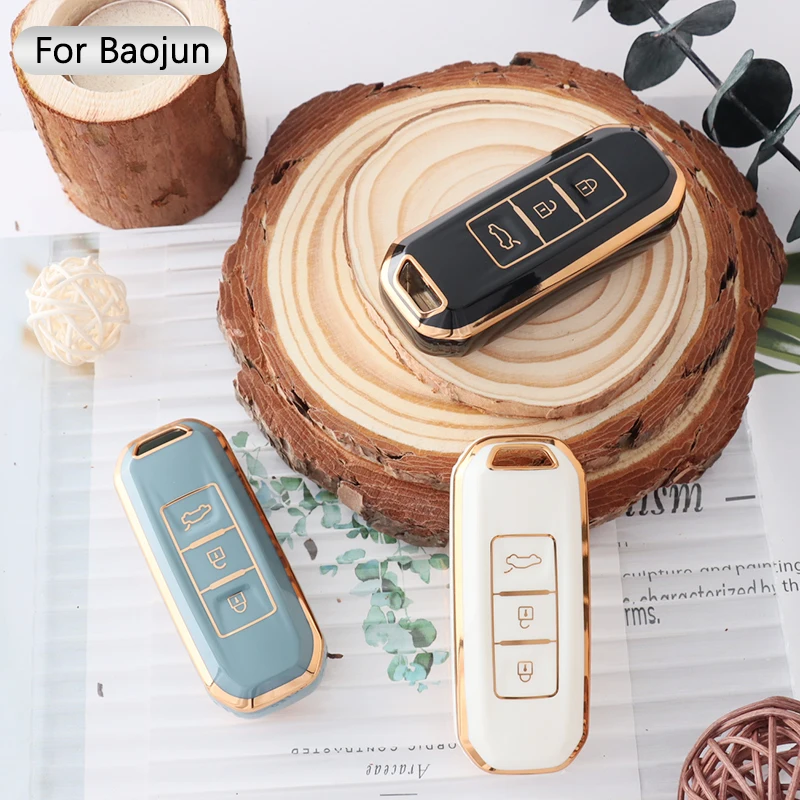 New Intelligent Car key case key chain For Baojun 510 730 360 560 RS-5 530 630 for Wuling Hongguang S Car-Styling Accessories