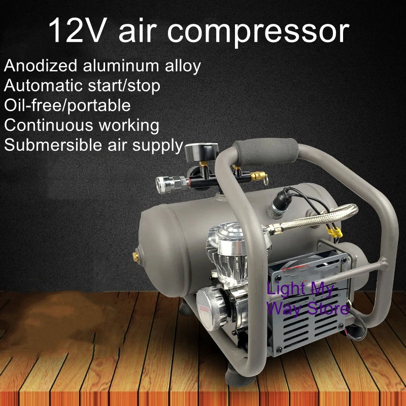 12V car surface fishing boats long tube supply air compressor diving air supply car playing wind batch bubble PM720