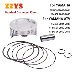 95mm Piston Ring For YAMAHA WR450F 2003-2006 YZ450F 2003-2005 YFZ450 2004-2009 YFZ450R 2009-2023 WR/YZ/YFZ 450 R/X WR450 YZ450 F