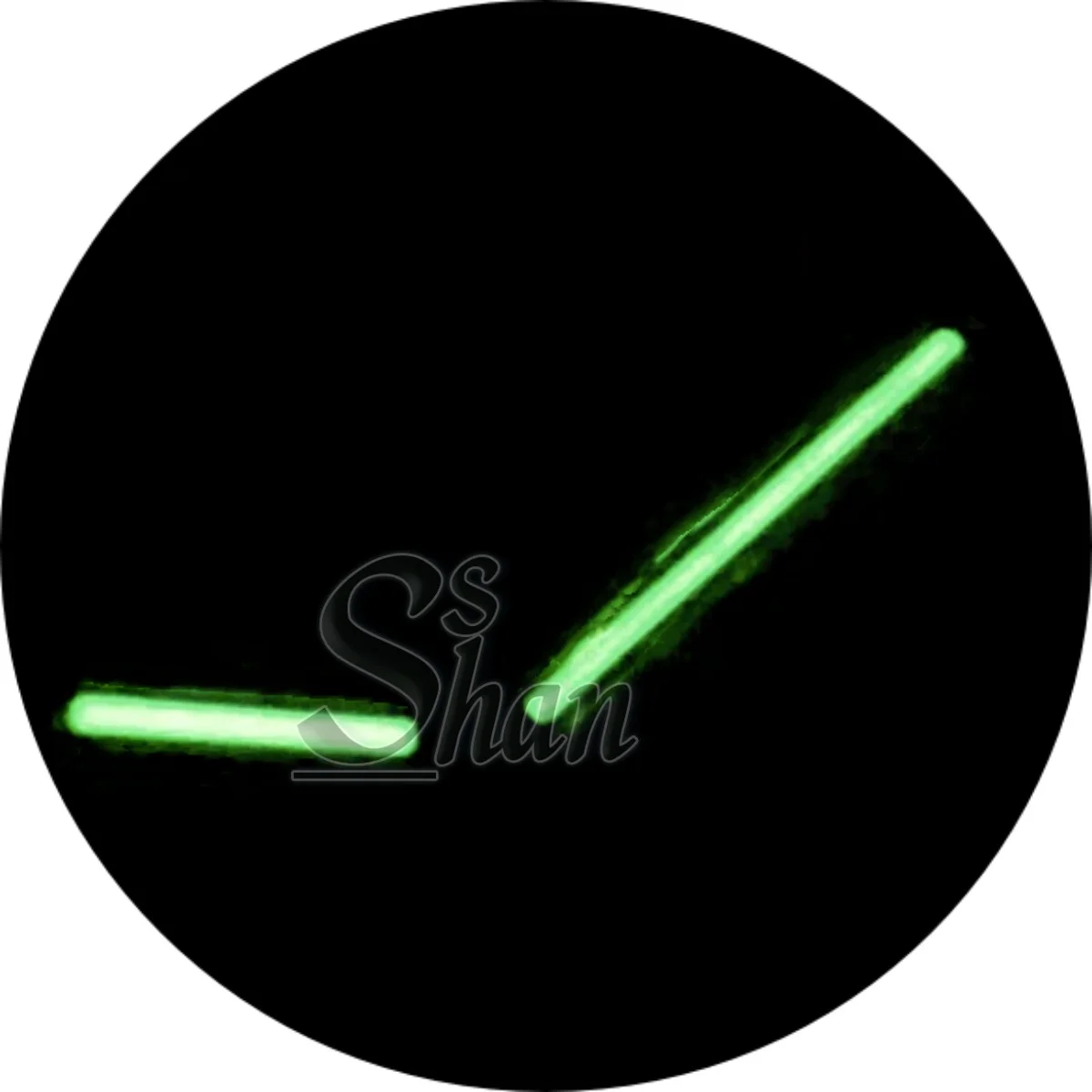 Wysokiej jakości wskazówki zegarkowe NH35 12,5*12*8mm z zielono-niebieską luminescencją, pasujące do mechanizmów NH35 i NH36, złote, srebrne, różowe złoto.