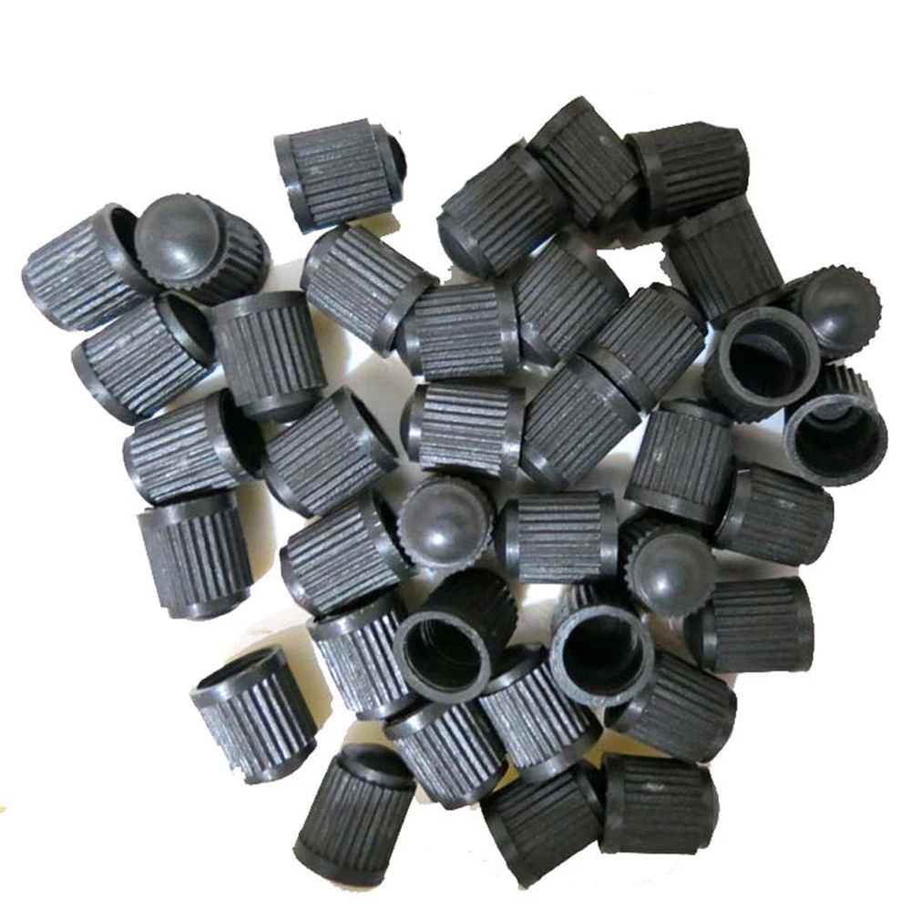 50pcs Plastic Universal Car Wheels Tire Valve Air Dust Cover Car Wheels Tire Valve Stem Cover Auto Exterior Accessories